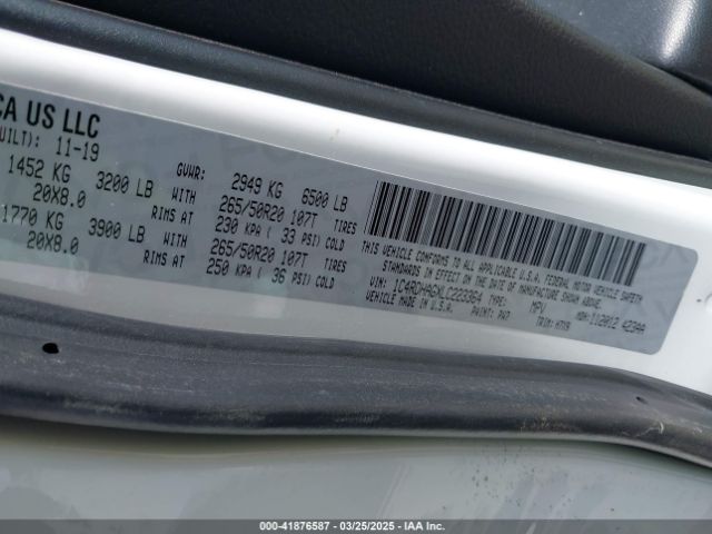 2020 DODGE DURANGO 1C4RDHAGXLC223364 Photo 8