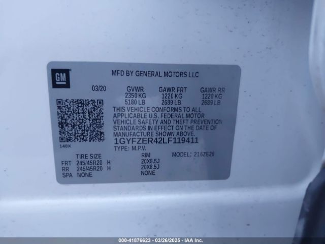 1GYFZER42LF119411 Cadillac lsy - sidi, vvt, alum, var 3