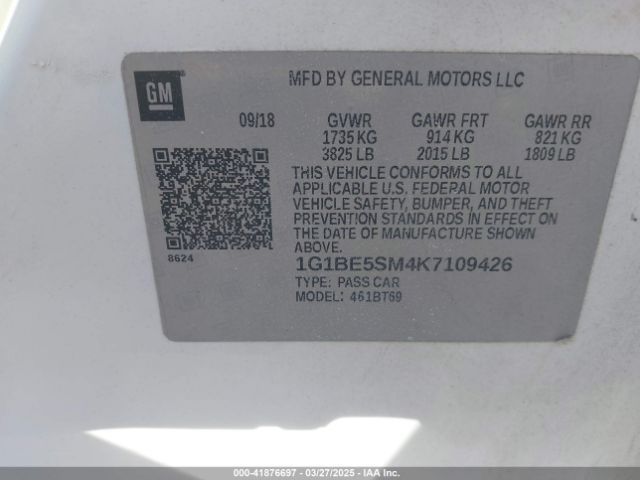 1G1BE5SM4K7109426 Chevrolet CRUZE LT