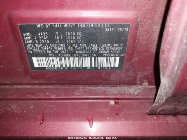 4S3BMCC6XE3006506 Subaru Legacy 2.5i Premium