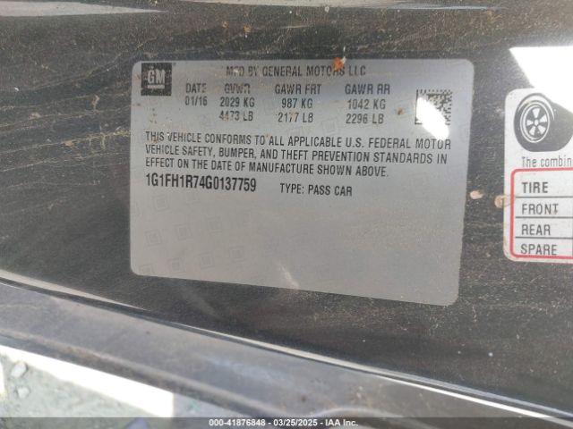 1G1FH1R74G0137759 Chevrolet CAMARO 2SS