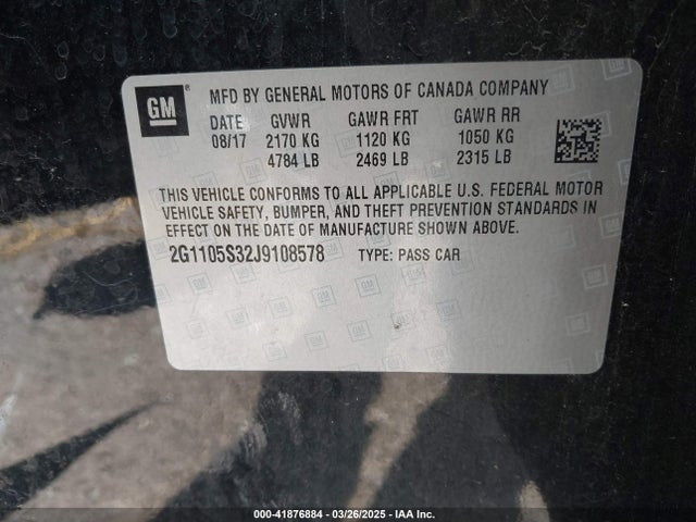 2G1105S32J9108578 Chevrolet IMPALA 1LT