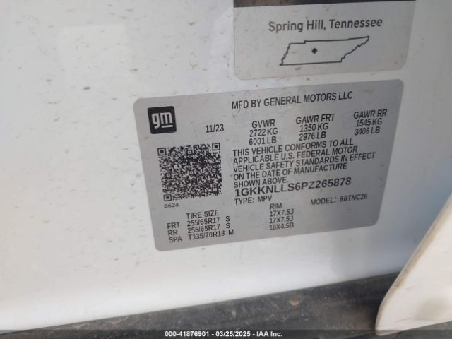 1GKKNLLS6PZ265878 GMC Acadia Awd At4
