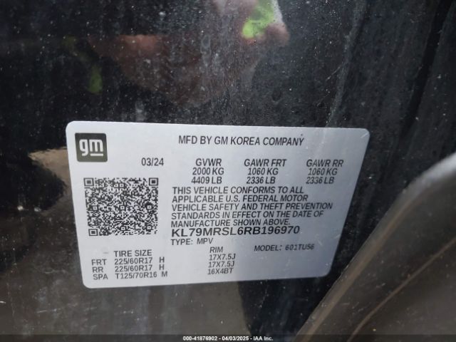 KL79MRSL6RB196970 Chevrolet Trailblazer Awd Lt