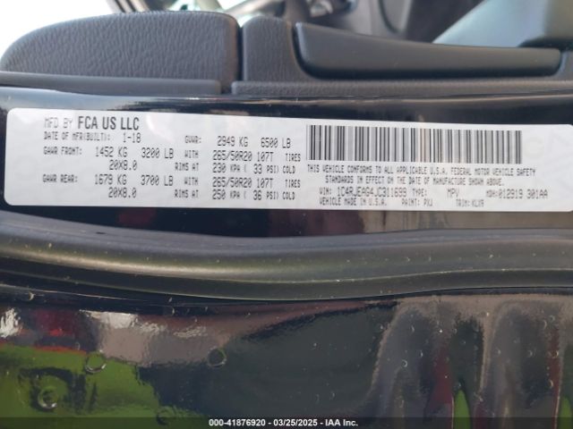 1C4RJEAG4JC311699 Jeep Grand Cherokee Altitude 4x2