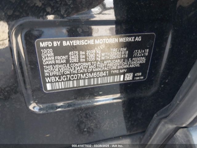 WBXJG7C07M3M65841 BMW X1 Sdrive28i