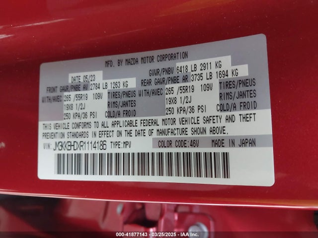 JM3KKBHDXR1114186 Mazda Cx-90 3.3 Turbo Preferred