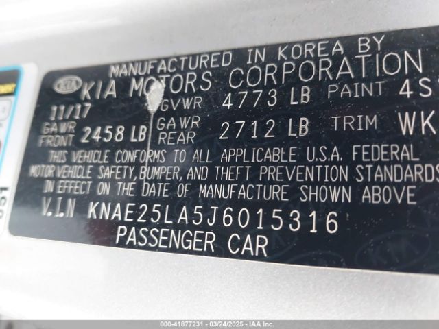 KNAE25LA5J6015316 KIA Stinger Premium