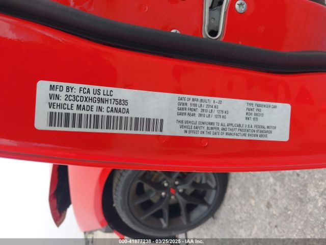 2022 DODGE CHARGER 2C3CDXHG9NH175835 Photo 8