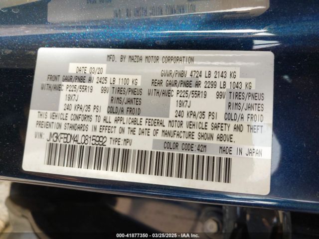 JM3KFBDM4L0815992 Mazda Cx-5 Grand Touring