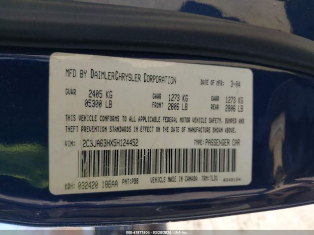 2005 CHRYSLER 300C 2C3JA63HX5H124452 Photo 8