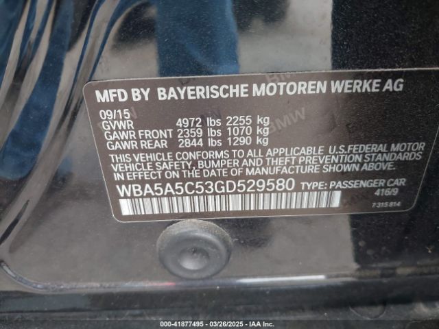 WBA5A5C53GD529580 BMW 528I