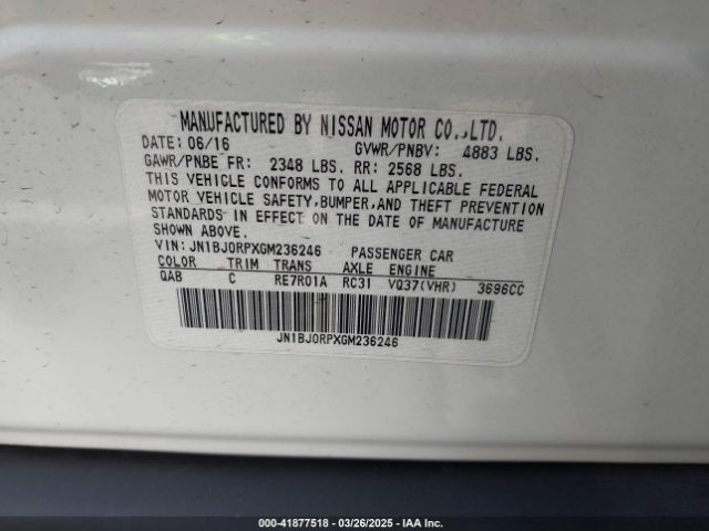 JN1BJ0RPXGM236246 Infiniti QX50