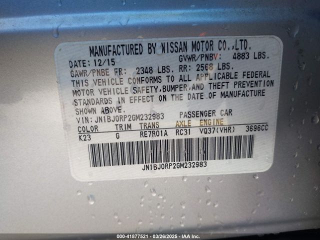 JN1BJ0RP2GM232983 Infiniti QX50