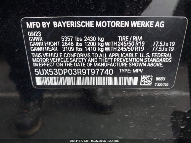 2024 BMW X3 5UX53DP03R9T97740 Photo 8