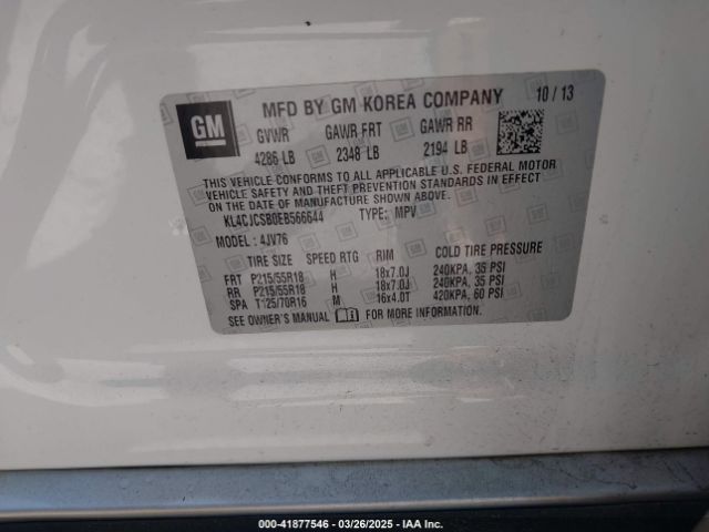 KL4CJCSB0EB566644 Buick Encore Leather