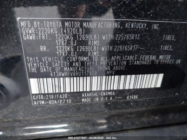 2024 TOYOTA RAV4 HYBRID 4T3RWRFV8RU117959 Photo 8