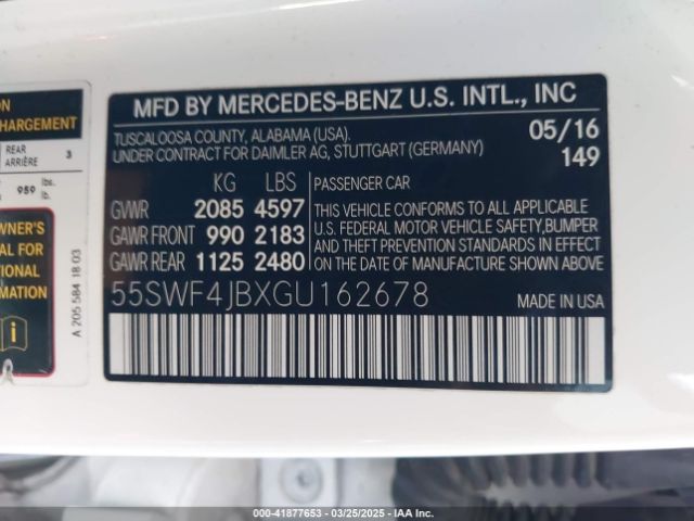 55SWF4JBXGU162678 Mercedes-Benz C 300 Luxury/sport