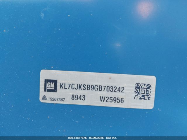 KL7CJKSB9GB703242 Chevrolet Trax 1ls