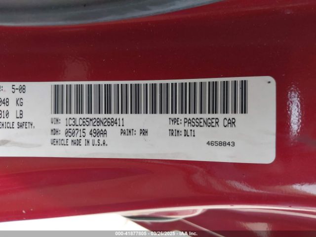2008 CHRYSLER SEBRING 1C3LC65M28N268411 Photo 8