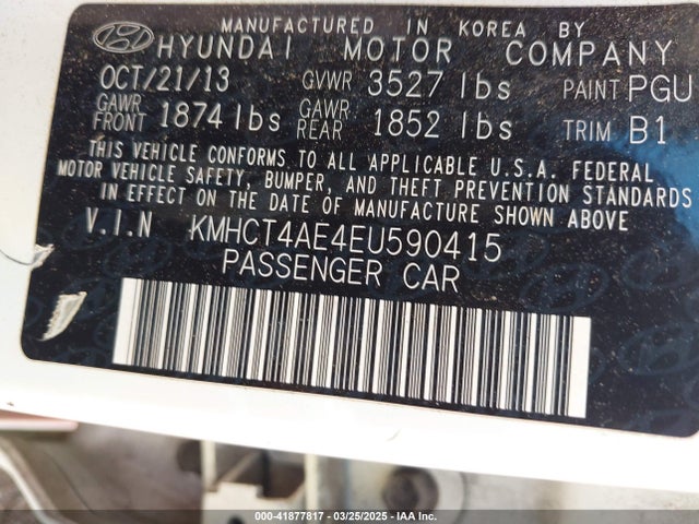 Hyundai ACCENT GLS 2014 KMHCT4AE4EU590415 Image 9