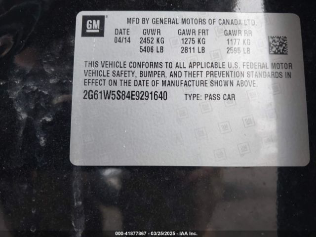 2G61W5S84E9291640 Cadillac Xts Vsport Platinum
