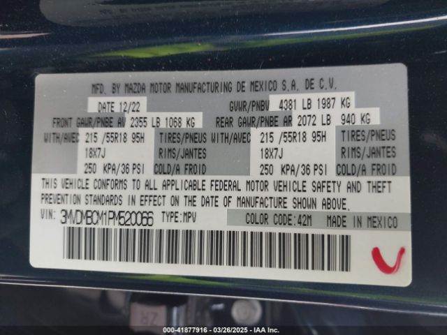 3MVDMBCM1PM520066 Mazda Cx-30 2.5 S Preferred