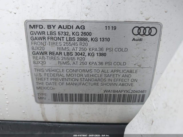 2020 AUDI SQ5 WA1B4AFYXL2040461 Photo 8