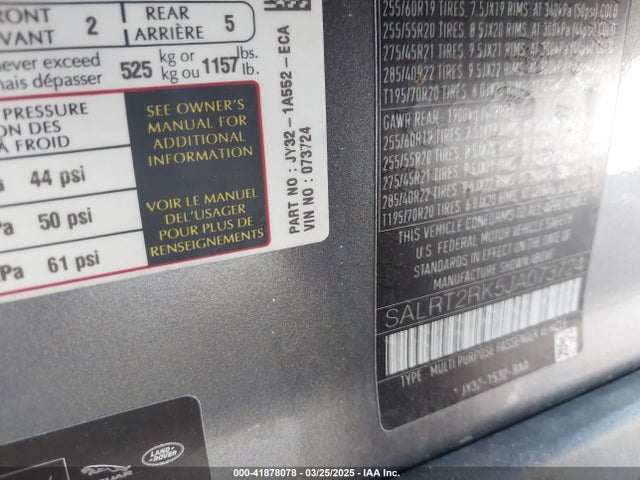 SALRT2RK5JA073724 Land Rover Discovery Hse Luxury