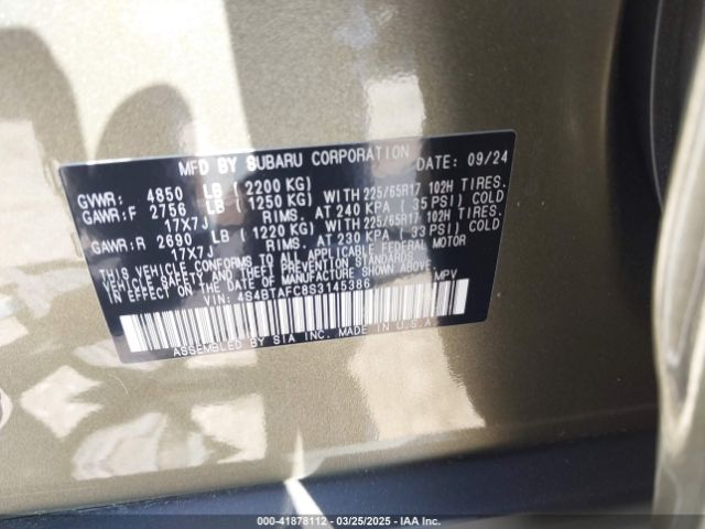 4S4BTAFC8S3145386 Subaru Outback Premium