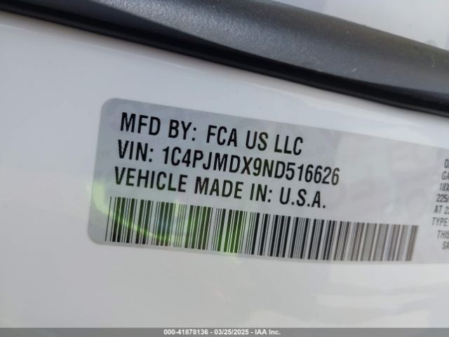 1C4PJMDX9ND516626 Jeep Cherokee Limited 4x4