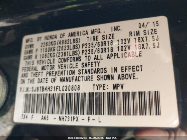 2015 ACURA RDX 5J8TB4H31FL030808 Photo 8