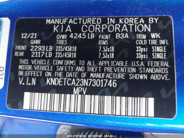 KNDETCA23N7301746 KIA Seltos Sx Turbo
