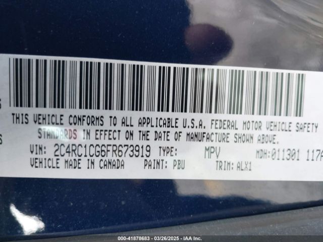 2C4RC1CG6FR673919 Chrysler Town and Country