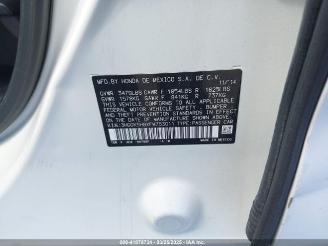 3HGGK5H8XFM753011 Honda Fit Ex/ex-l