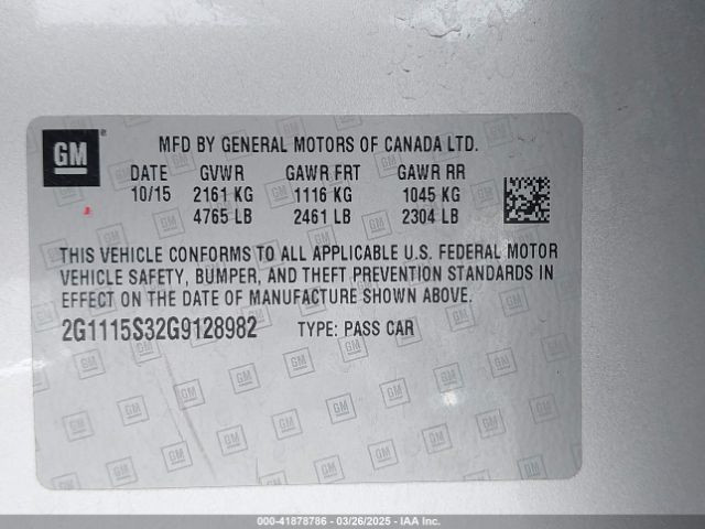 2G1115S32G9128982 Chevrolet Impala 2lt