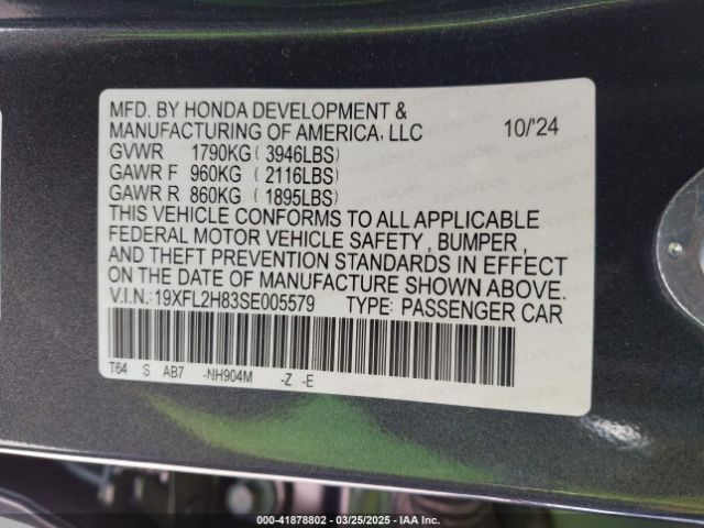 19XFL2H83SE005579 Honda Civic Sport