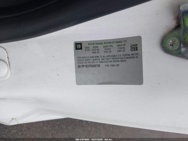 2G1FF1E37F9206795 Chevrolet Camaro 2lt