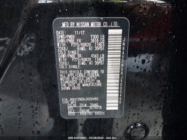 JN8AY2ND8JX000460 Nissan Armada Sl