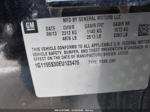 1G1155S30EU123476 Chevrolet IMPALA 2LZ
