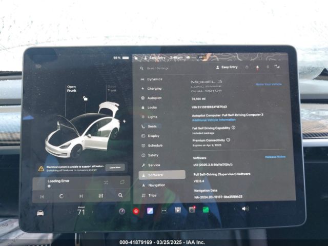 5YJ3E1EB3JF187543 Tesla Model 3 Long Range/performance