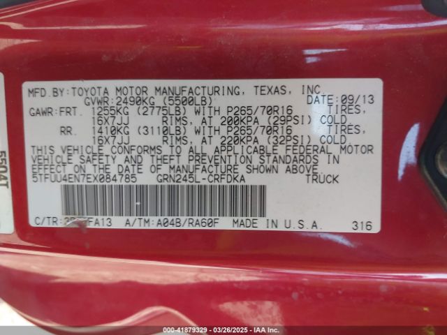 5TFUU4EN7EX084785 Toyota Tacoma Base V6