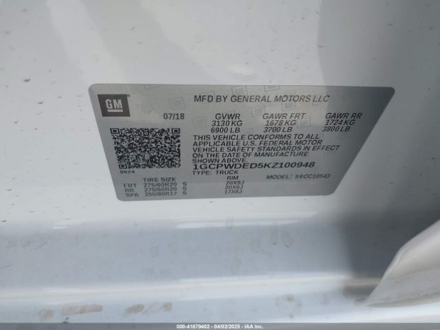 1GCPWDED5KZ100948 Chevrolet Silverado 1500 Rst