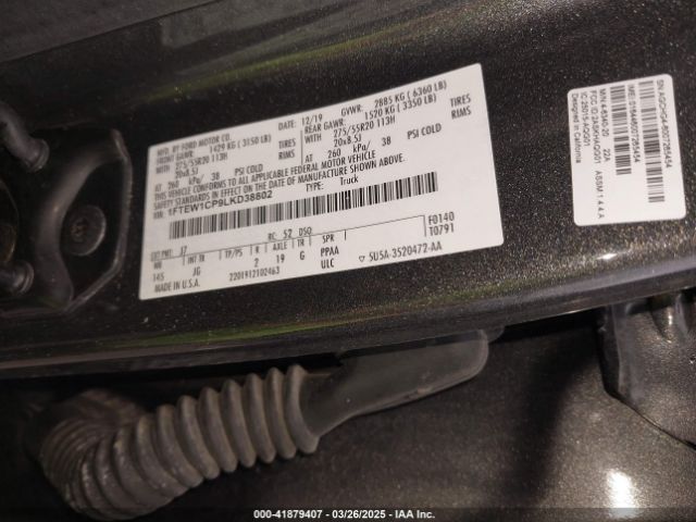 1FTEW1CP9LKD38802 Ford F-150 Xl