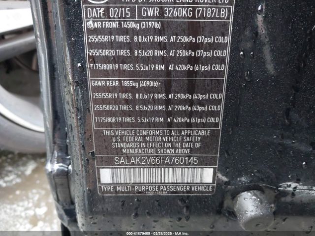 SALAK2V66FA760145 Land Rover LR4