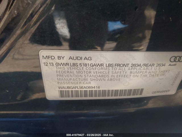 WAUBGAFL9EA089416 Audi S4 3.0t Premium Plus