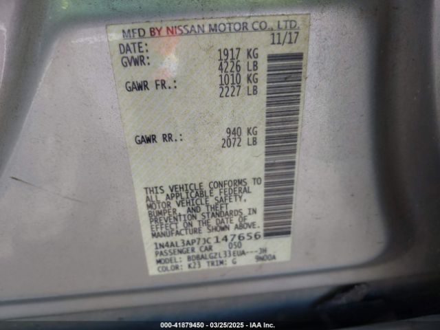 1N4AL3AP7JC147656 Nissan Altima 2.5 S