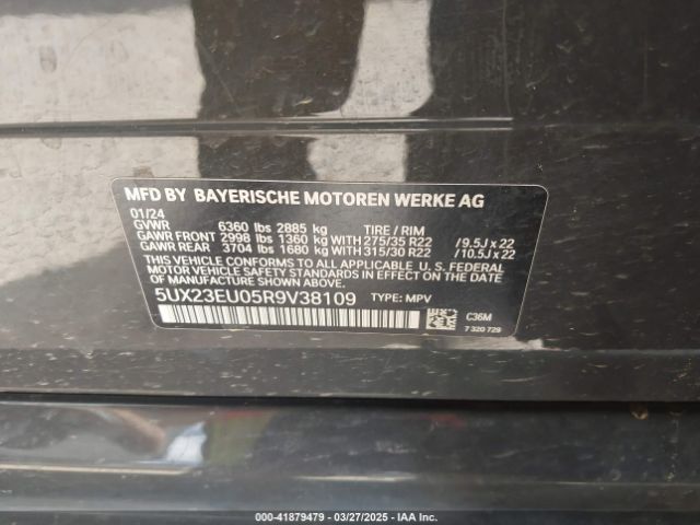 5UX23EU05R9V38109 BMW X5 Xdrive40i