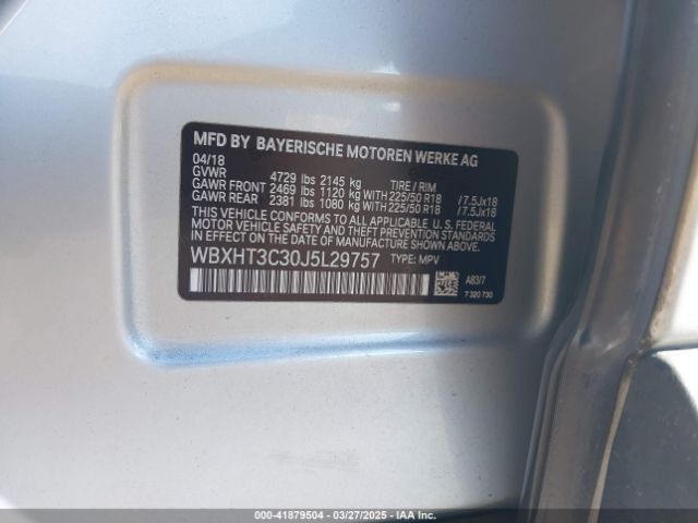 WBXHT3C30J5L29757 BMW X1 Xdrive28i