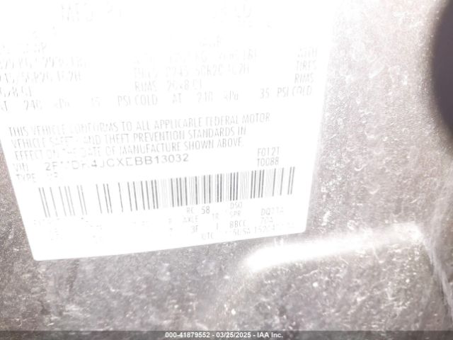 2FMDK4JCXEBB13032 Ford EDGE SEL